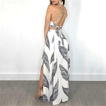  2020 Elegant Backless Print Dress