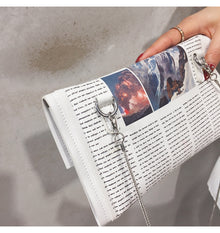  Newspaper Print Design Clutch