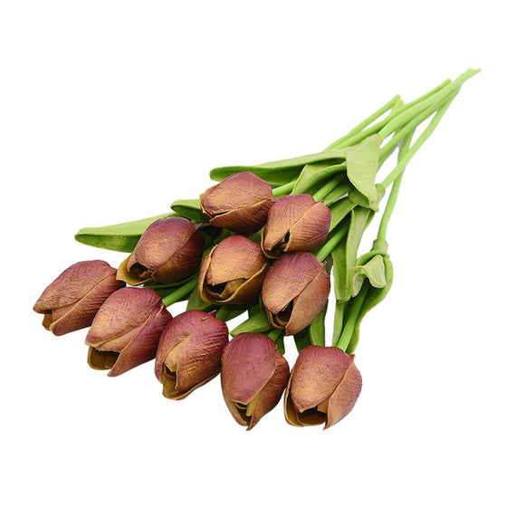 10PCS Tulip Artificial Flower Real Touch