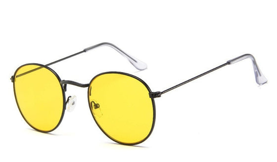 Unisex Retro Oval Sunglasses