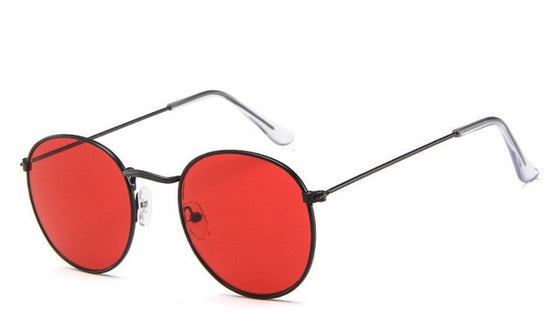 Unisex Retro Oval Sunglasses