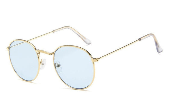 Unisex Retro Oval Sunglasses