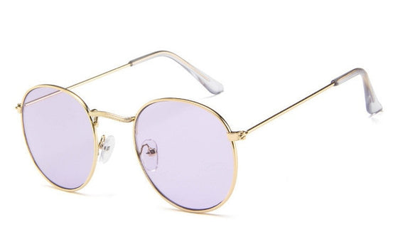 Unisex Retro Oval Sunglasses