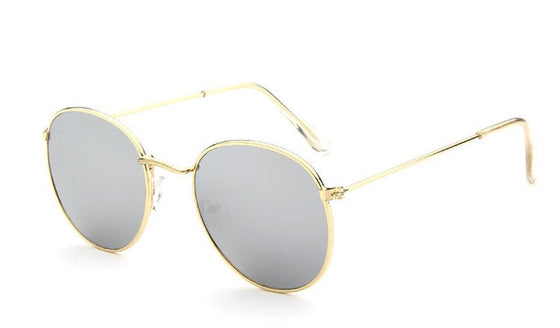 Unisex Retro Oval Sunglasses