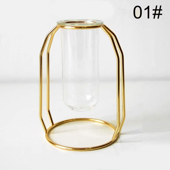 2020 Modern Nordic Golden Glass Vase