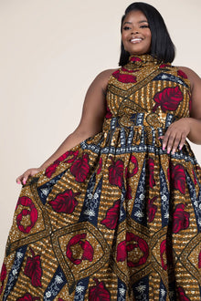  2020 Dashiki Print Sleeveless African Dresses