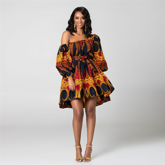 2020 Off The Shoulder Dashiki Dress