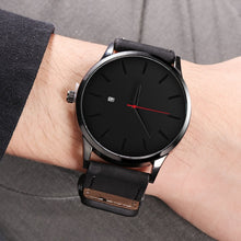  Men's Leather Quartz Watch